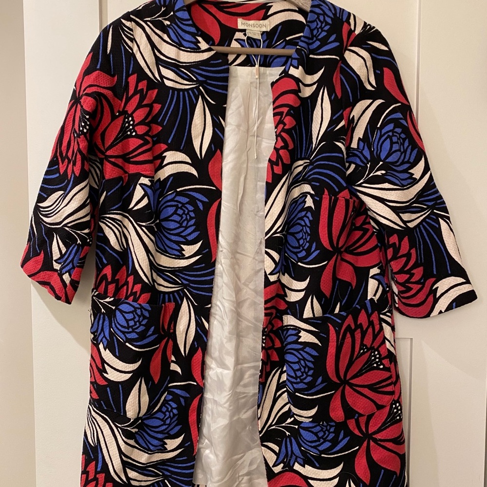 Monsoon Floral Coat size 4
